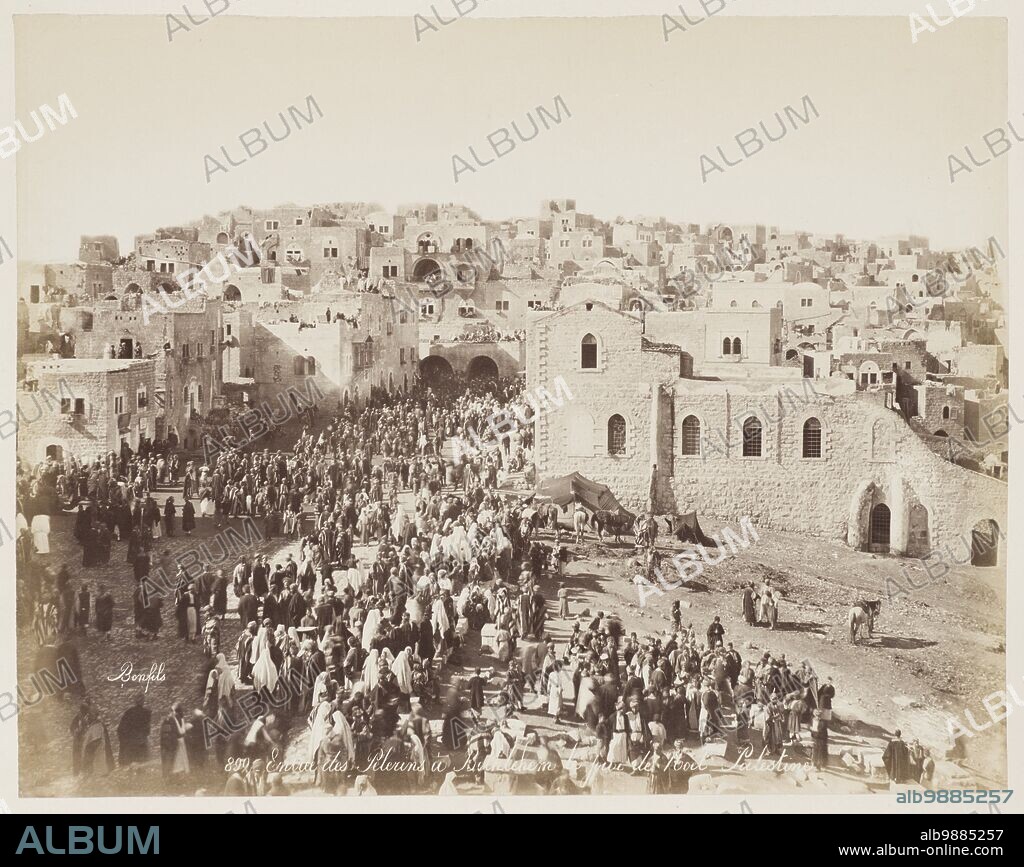FéLIX BONFILS. Entree Des Peterins A Bethlehem...Palestine #899, Printed c.1850.