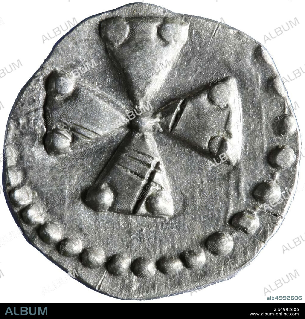 coin, French denarius, metal, silver, 0,829 g, Merovingian c. 700 after Chr., The Netherlands, Utrecht, Wijk bij Duurstede, Cothen, Caspergouw.