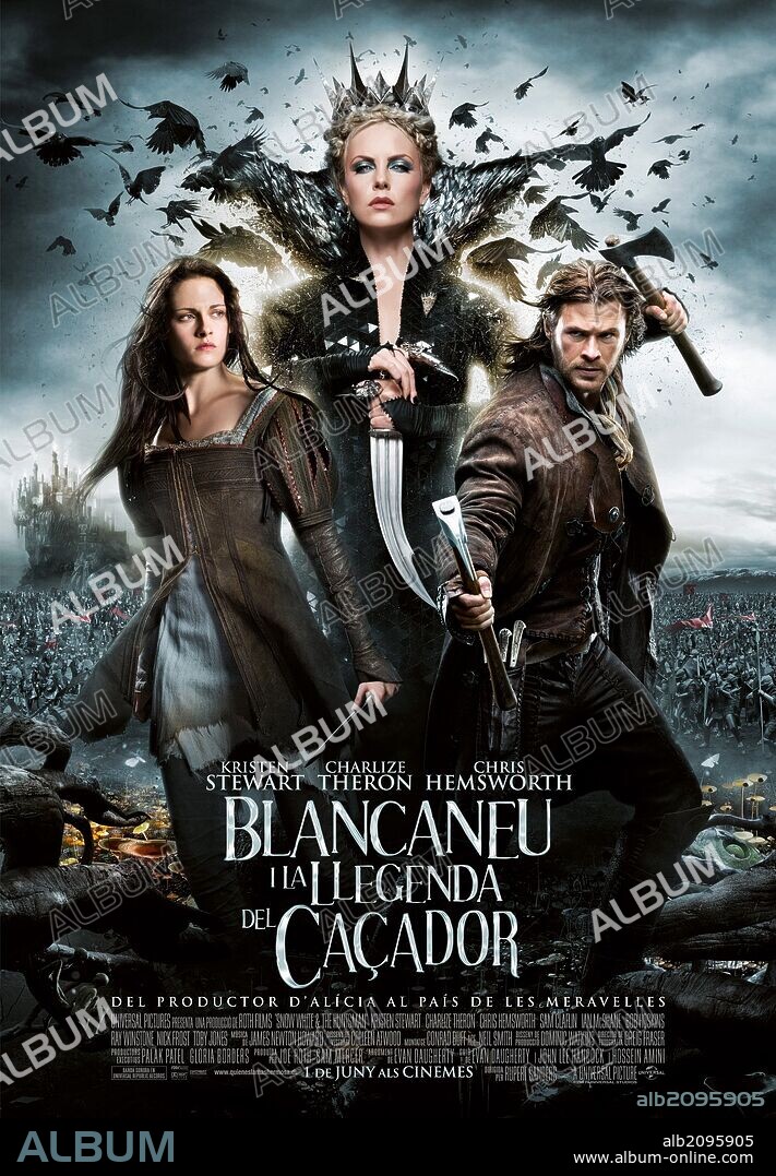 Poster de BLANCANIEVES Y LA LEYENDA DEL CAZADOR (SNOW WHITE AND THE HUNTSMAN, 2012), dirigida por RUPERT SANDERS. Copyright UNIVERSAL PICTURES.