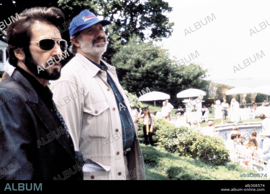 AL PACINO y BRIAN DE PALMA en ATRAPADO POR SU PASADO, 1993 (CARLITO'S WAY), dirigida por BRIAN DE PALMA. Copyright UNIVERSAL PICTURES / GOLDMAN, LOUIS.