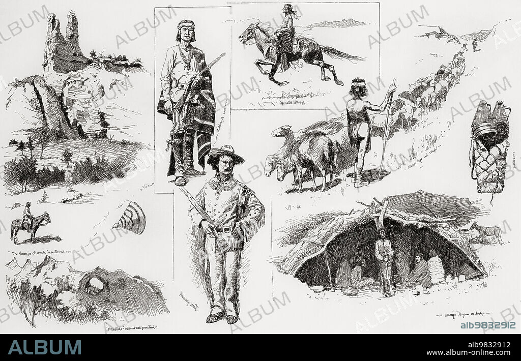 Custer's Last Stand at the Battle of the Little Bighorn, June 25, 1876. General George Armstrong Custer, 1839 - 1876. The battle was the most important in the Great Sioux War of 1876. After a painting by F. Otto Becker, 1854 - 1945 published in 1896.