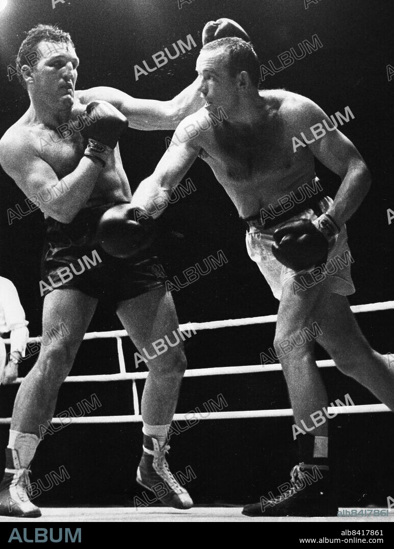 ARKIV 19630421. Brian London and Swedish world heavyweight boxing champion Ingemar Johansson (R) Johansson's last official match as a professional boxer at the Johanneshove arena in Stockholm 1963. Johansson died late Friday, January 30, 2008, at the age of 76. Johansson knocked out Floyd Patterson to win the world heavyweight title in 1959. Photo: Expressen / SCANPIX / Kod: 192. **AFTONBLADET OUT**.