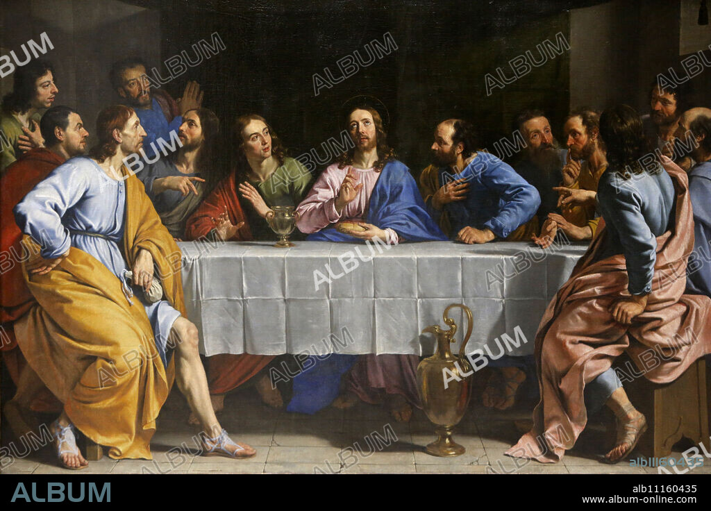 The Last Supper by Philippe de Champaigne, painted around 1652, Louvre Museum, Paris, France, Europe.