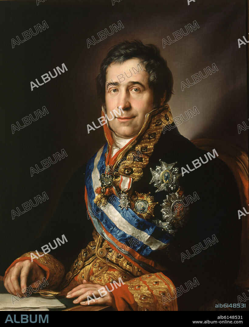 LUIS DE LA CRUZ Y RÍOS. FRANCISCO TADEO CALOMARDE-SECRETARIO DE ESTADO(COPIA DE VICENTE LOPEZ).