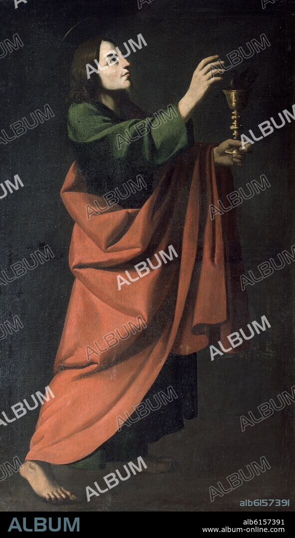 FRANCISCO DE ZURBARAN. SAN JUAN EVANGELISTA - SIGLO XVII - BARROCO ESPAÑOL.
