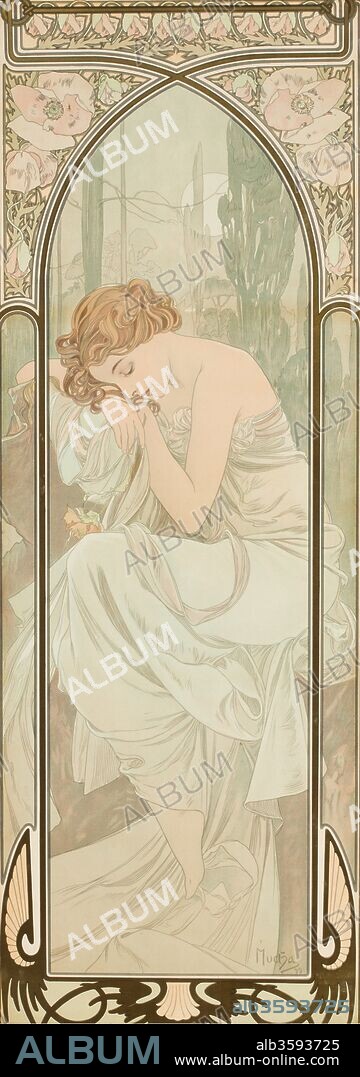 ALFONS MARIE MUCHA. Repos de la nuit.
