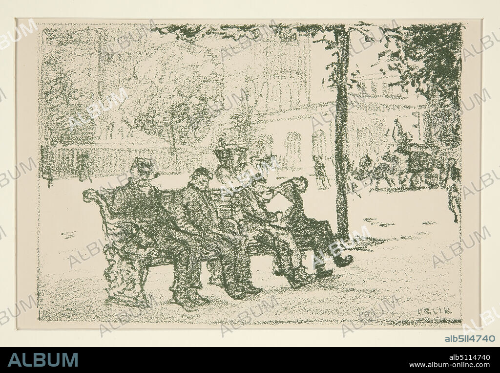 Artist: Emil Orlik, Czech, 18701932, In the Park, Auto-lithograph, sheet: 20.3 × 24.8 cm (8 × 9 3/4 in.), Made in Czechoslovakia, Czech, 19th century, Works on Paper - Prints.
