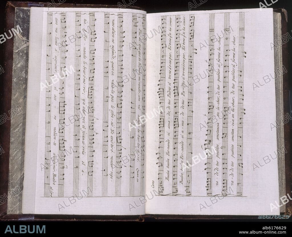 HERNANDEZ EUGENIO RUFINO. PARTITURA DEL HIMNO COMPUESTO CON MOTIVO DEL REGRESO DE SU MAJESTAD EL SEÑOR DON FERNANDO VII - 1814 - PROCEDENCIA FONDO ARTECHE.