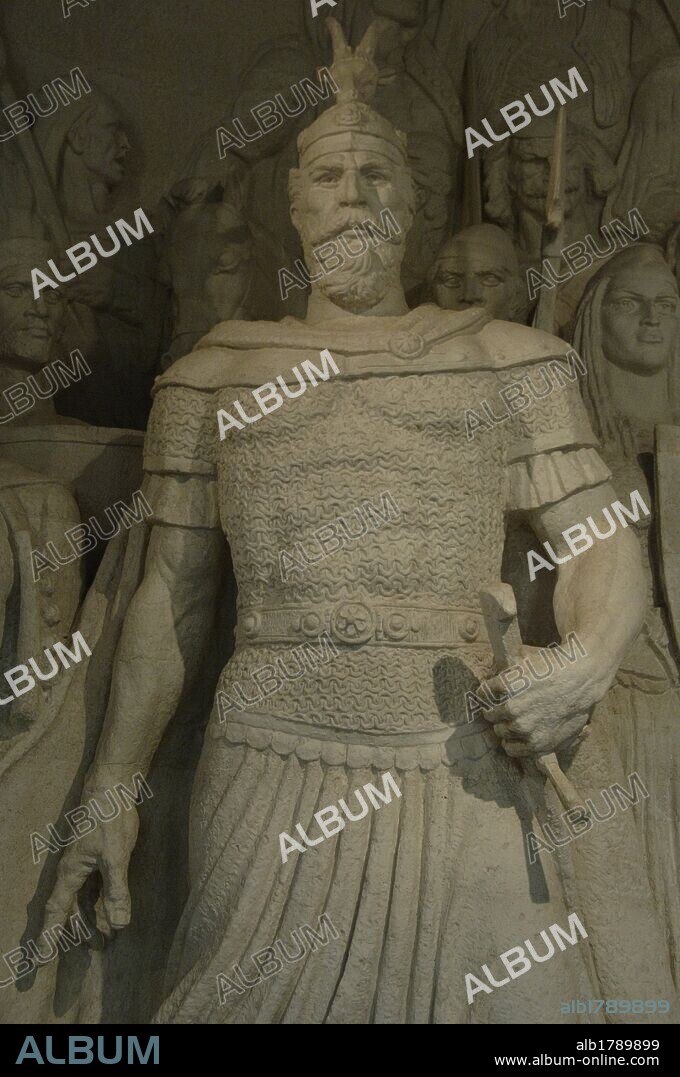 George Kastrioti Skanderbeg (1405Ð1468). Albania's most important national hero and a key figure of the Albanian National Awakening. Relief. National Skanderbeg Museum. Kruje. Albania.