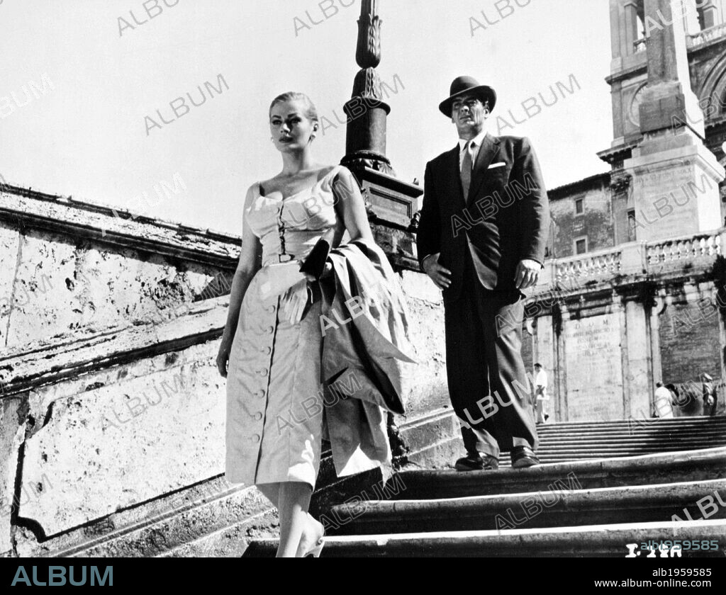 ANITA EKBERG and VICTOR MATURE in INTERPOL, 1957, directed by JOHN GILLING. Copyright WARWICK FILMS.