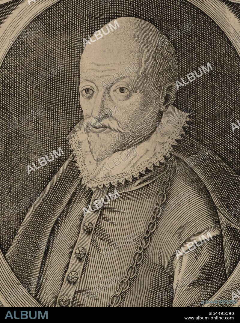 NICOLAS III DE LARMESSIN. Portrait of the composer Roland de Lassus (1532-1594).