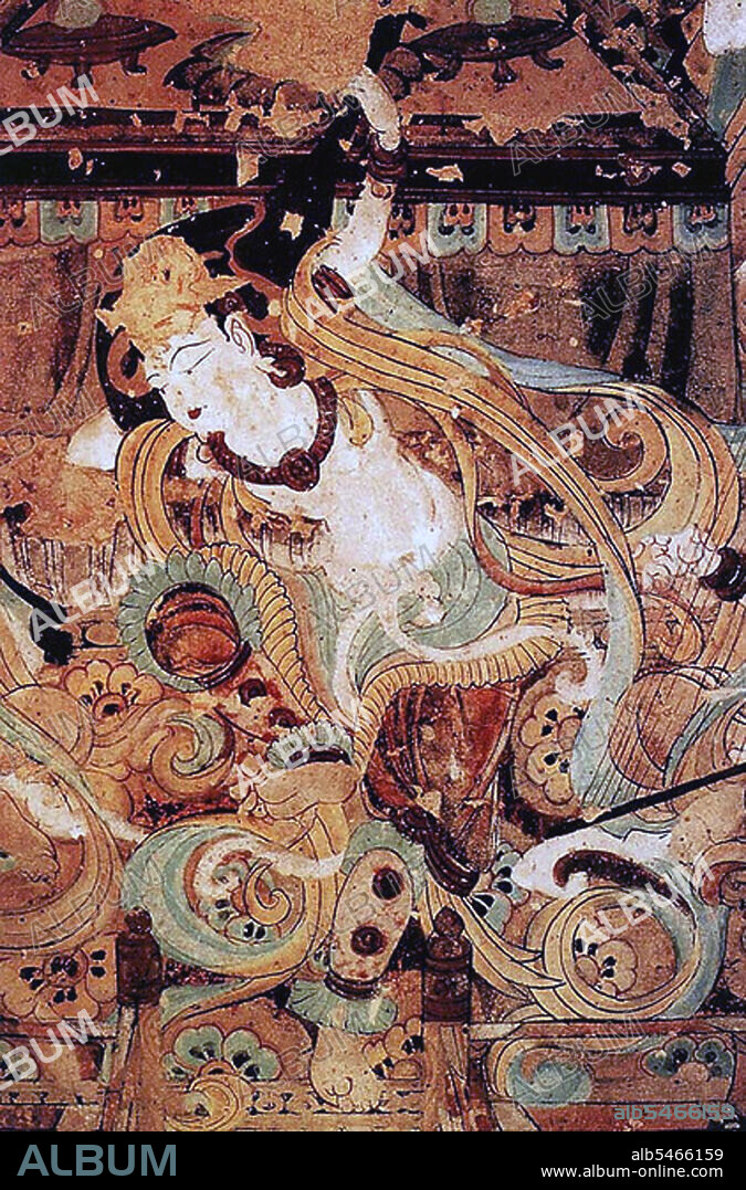 The Mogao Caves, or Mogao Grottoes (Chinese: mogao ku) (also known as the Caves of the Thousand Buddhas and Dunhuang Caves) form a system of 492 temples 25 km (15.5 miles) southeast of the center of Dunhuang, an oasis strategically located at a religious and cultural crossroads on the Silk Road, in Gansu province, China. The caves contain some of the finest examples of Buddhist art spanning a period of 1,000 years. The first caves were dugin around 366 CE as places of Buddhist meditation and worship. The Mogao Caves are the best known of the Chinese Buddhist grottoes and, along with Longmen Grottoes and Yungang Grottoes, are one of the three famous ancient sculptural sites of China.