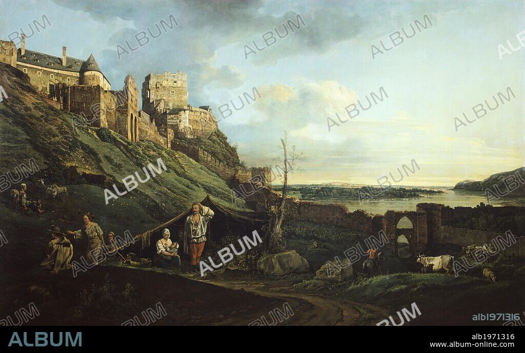 Devin Castle, by Bernardo Bellotto, known as Canaletto (1721-1780).