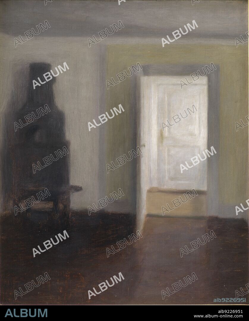 VILHELM HAMMERSHøI. Interior - An Old Stove;The Old Jamb Stove, 1888.