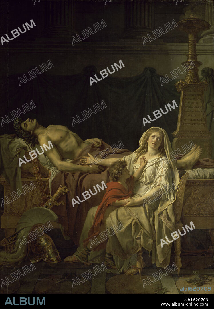 The Suffering of Andromache   (La douleur d' Andromaque)  1783   Jacques-Louis David (1748-1825/French)   Musee du Louvre, Paris.