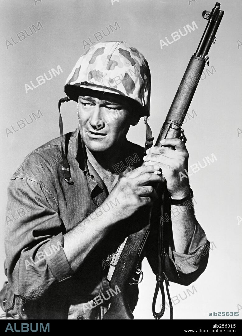 JOHN WAYNE en ARENAS SANGRIENTAS, 1949 (SANDS OF IWO JIMA), dirigida por ALLAN DWAN. Copyright REPUBLIC PICTURES.