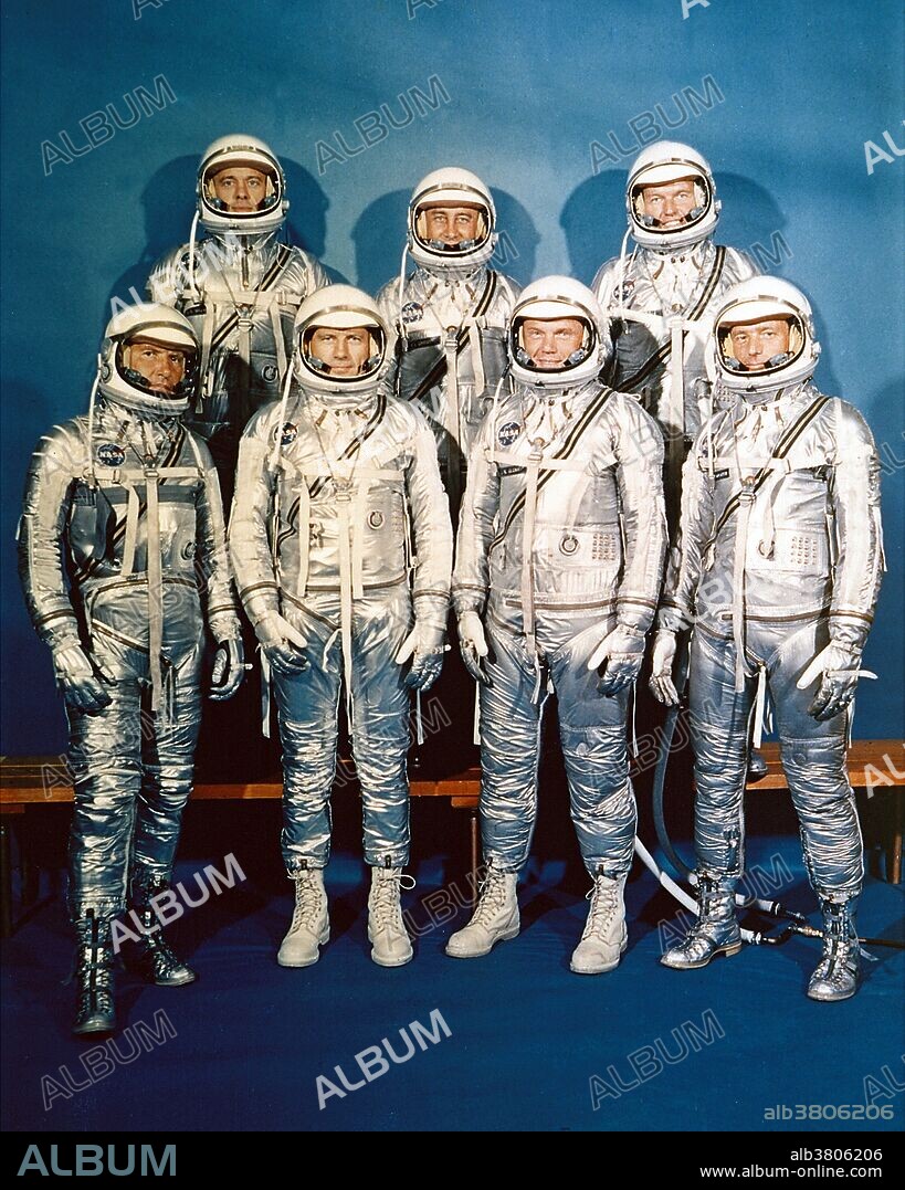 The Mercury Seven were the group of seven Mercury astronauts announced by NASA on April 9, 1959. They are also referred to as the Original Seven or Astronaut Group 1. They piloted the manned spaceflights of the Mercury program from May 1961 to May 1963. These seven original American astronauts were Scott Carpenter, Gordon Cooper, John Glenn, Gus Grissom, Wally Schirra, Alan Shepard, and Deke Slayton. Members of the group flew on all classes of NASA manned orbital spacecraft of the 20th century - Mercury, Gemini, Apollo, and the Space Shuttle. Of the seven, only John Glenn, who was the oldest, is still living; he went on to become a U.S. senator, and flew on the Shuttle 36 years later to become the oldest person to fly in space. Gus Grissom died in 1967, in the Apollo 1 fire. The others all survived past retirement from service.