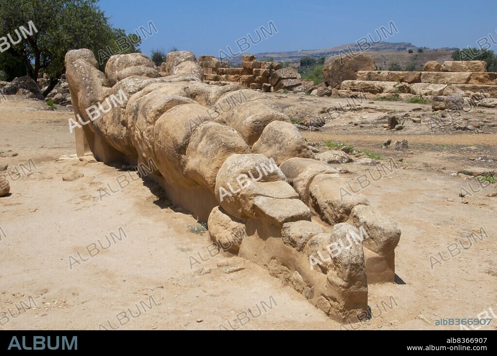 Agrigento was founded on a plateau overlooking the sea, with two nearby rivers, the Hypsas and the Akragas, and a ridge to the north offering a degree of natural fortification. Its establishment took place around 582580 BCE and is attributed to Greek colonists from Gela, who named it 'Akragas'.<br/><br/>. Akragas grew rapidly, becoming one of the richest and most famous of the Greek colonies of Magna Graecia (Greater Greece). It came to prominence under the 6th-century tyrants Phalaris and Theron, and became a democracy after the overthrow of Theron's son Thrasydaeus.<br/><br/>. Although the city remained neutral in the conflict between Athens and Syracuse, its democracy was overthrown when the city was sacked by the Carthaginians in 406 BCE. Akragas never fully recovered its former status, though it revived to some extent under Timoleon in the latter part of the 4th century.