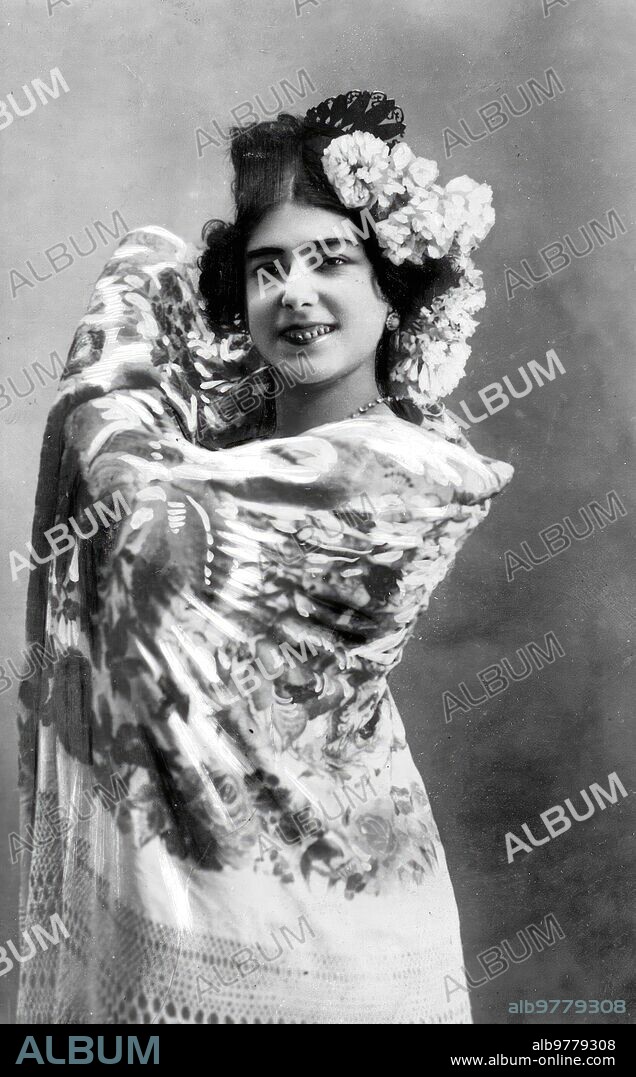 ALFONSO SÁNCHEZ PORTELA. Febrero 1911. Pastora Imperio, Famosa Bailarina que Va A Casarse con el torero Gallito.