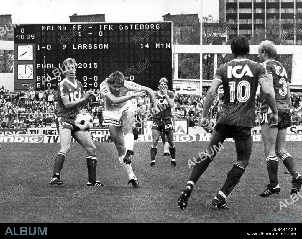 Till Sportens serie om MFF:s 100 år.. Persson, Torbjörn, fotboll, Malmö FF, MFF 1983. (c) Arbetet / Sydsvenskan / IBL *** Local Caption *** Okänt fotodatum.