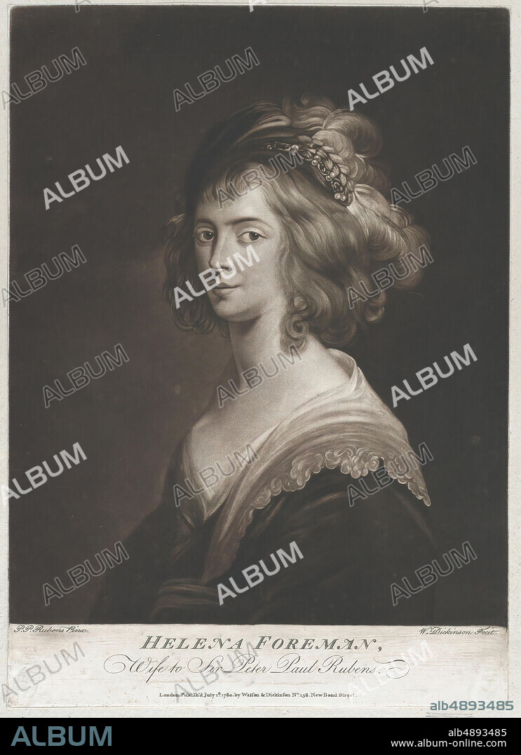William Pether, Portrait of Susanna Lunden, sister of Helena Fourment, After Peter Paul Rubens (Flemish, Siegen 15771640 Antwerp), Susanna Lunden (Flemish, 15991628), Misattributed to Helena Fourment (Flemish, Antwerp 16141673 Brussels), 1769, Mezzotint, Sheet (Trimmed): 20 in. × 14 1/8 in. (50.8 × 35.9 cm), Prints.