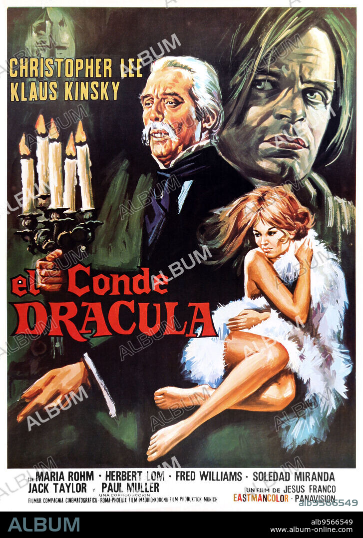 Poster de EL CONDE DRÁCULA, 1970 (COUNT DRACULA), dirigida por JESUS FRANCO. Copyright FILMAR.