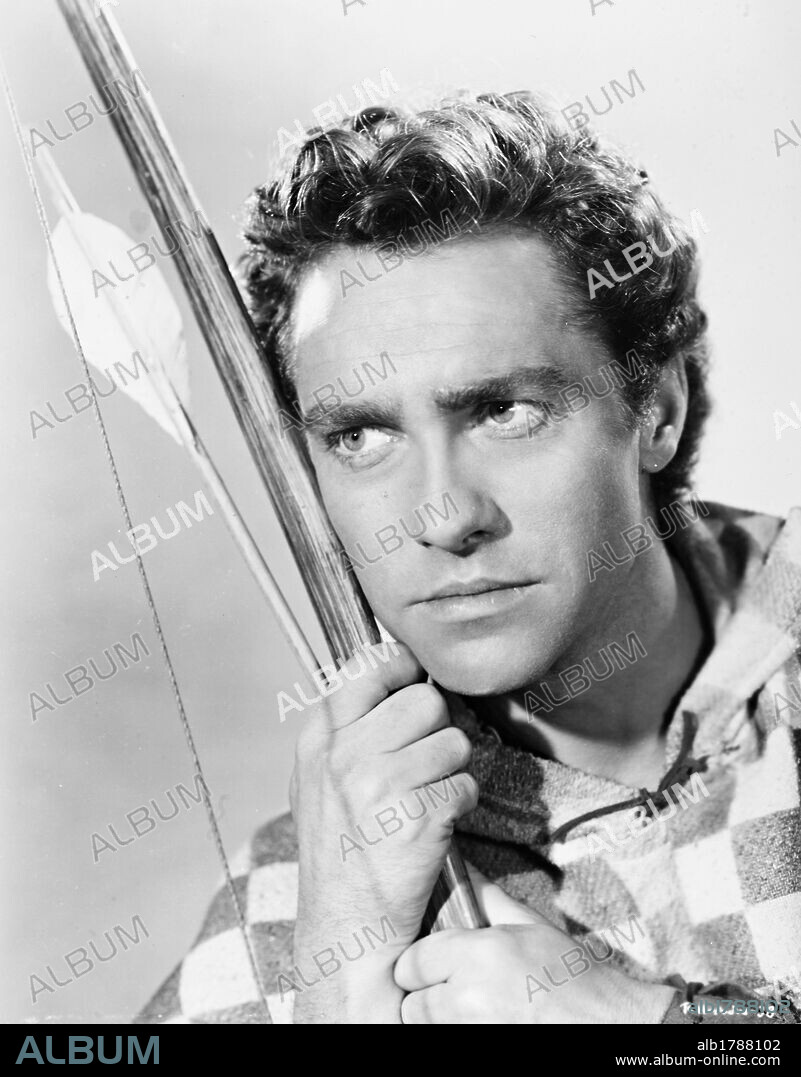 RICHARD TODD in THE STORY OF ROBIN HOOD AND HIS MERRIE MEN, 1952, unter der Regie von KEN ANNAKIN. Copyright WALT DISNEY PRODUCTIONS.