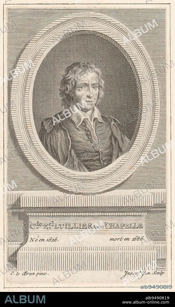 Portrait of Claude-Emmanuel Lhuillier, François Robert Ingouf, after Charles Le Brun, 1778 - 1787, print maker: François Robert Ingouf, (mentioned on object), after: Charles Le Brun, (mentioned on object), publisher: Nicolas-Augustin Delalain, print maker: France, after: France, publisher: Paris, 1778 - 1787, paper, engraving, etching, h 109 mm - w 64 mm.