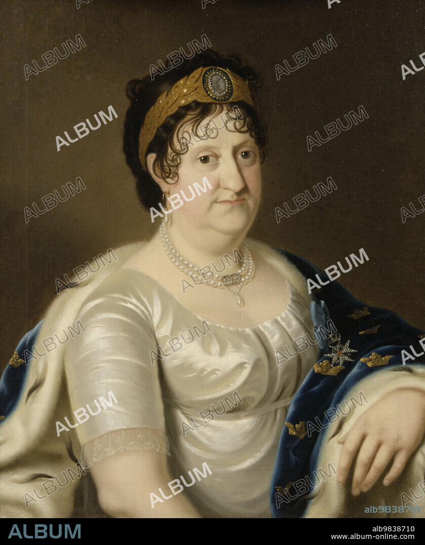 ANON. Sofia Albertina, 1753-1829, Princess of Sweden, c1790.