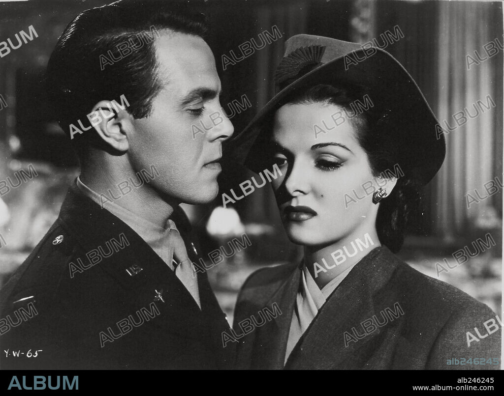 JANE RUSSELL and LOUIS HAYWARD in YOUNG WIDOW, 1946. Copyright UNITED ARTISTS.