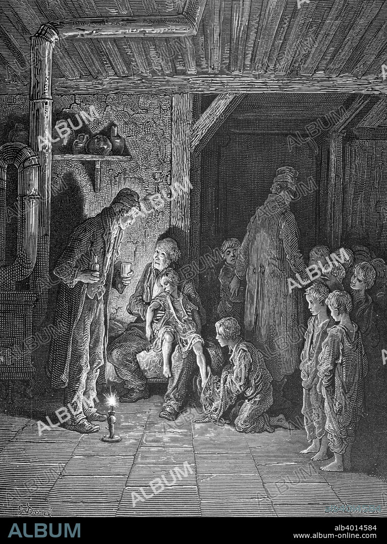 'Found in the Street', 1872. Taken from London: A Pilgrimage by Blanchard Jerrold and Gustave Doré. A Pilgrimage was a comprehensive portrait of London, but although the book was a commercial success many of the critics disliked it. Several were upset that Jerrold and Doré had concentrated on the poverty that existed in London.