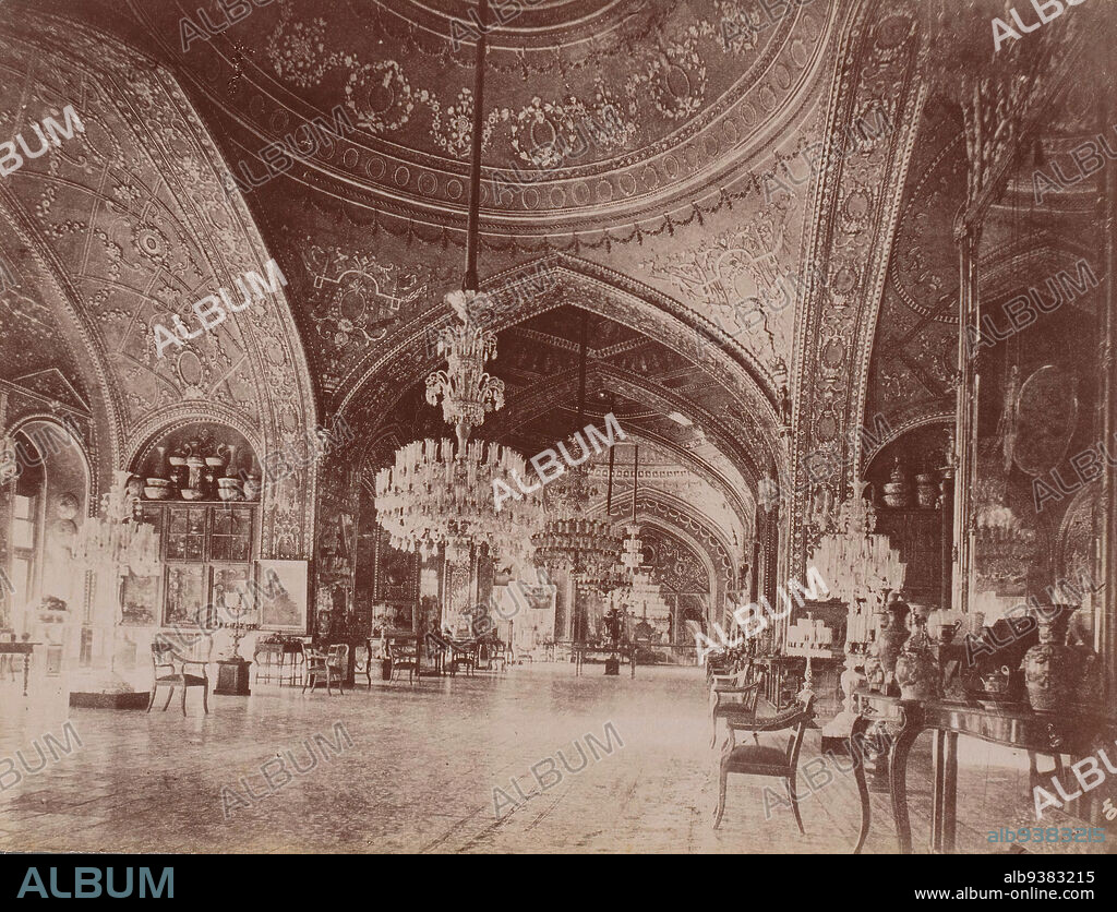 Royal Palace, Tehran, Iran, Royal Palace, Tehran ? , Iran. Palais Royal Musée de ?, Antoine Sevruguin, (attributed to), Iran, c. 1885 - c. 1910, paper, albumen print, height 157 mm, width 205 mm.