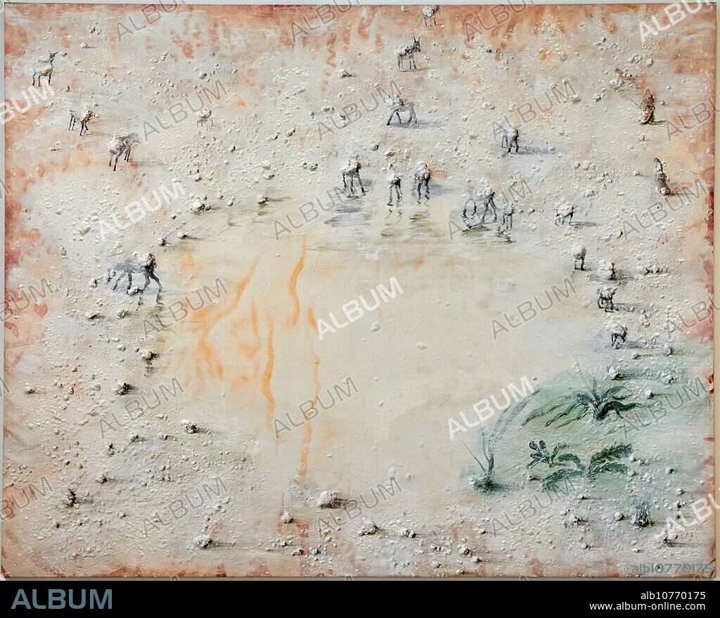 MIQUEL BARCELÓ. Miquel Barceló, Lac jaune, 1990, Alicia Koplowitz Collection, Museo de Bellas Artes, Fine Arts Museum, Bilbao, Bizkaia, Euskadi, Spain, Europe.