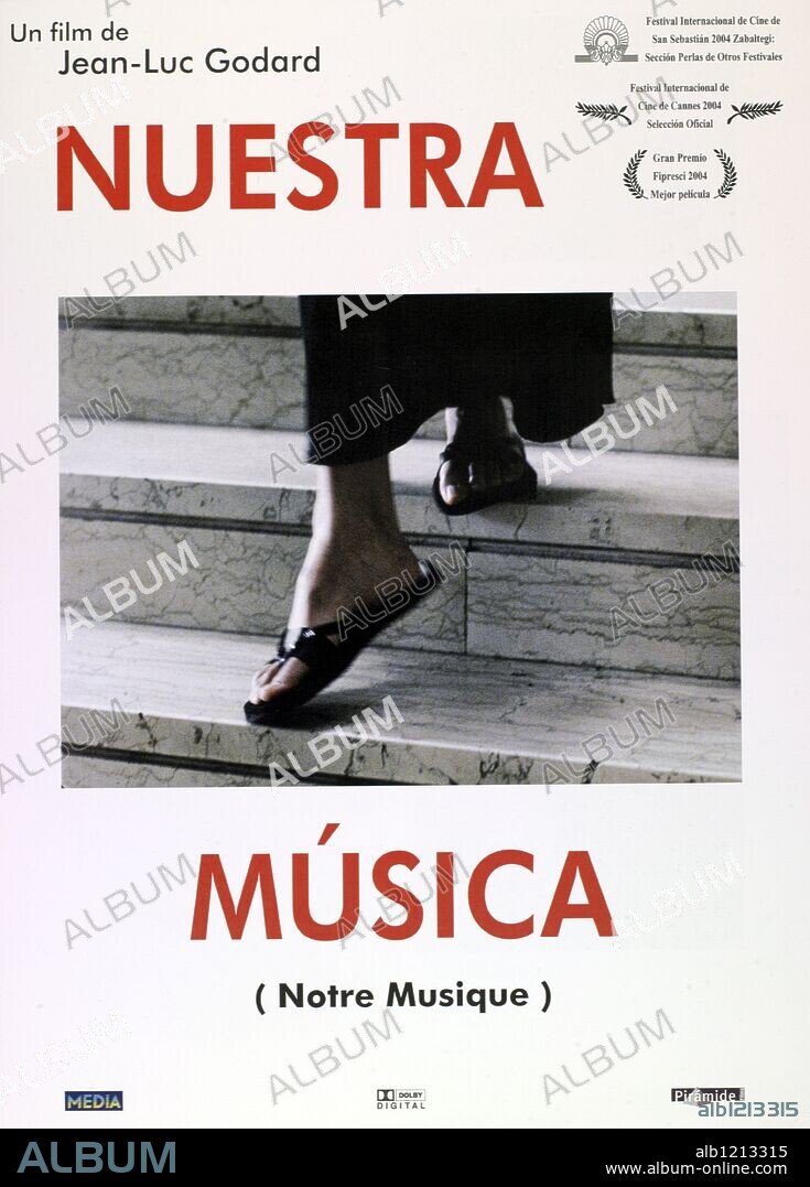 Poster of OUR MUSIC, 2004 (NOTRE MUSIQUE), directed by JEAN-LUC GODARD. Copyright LES FILMS ALAIN SARDE.