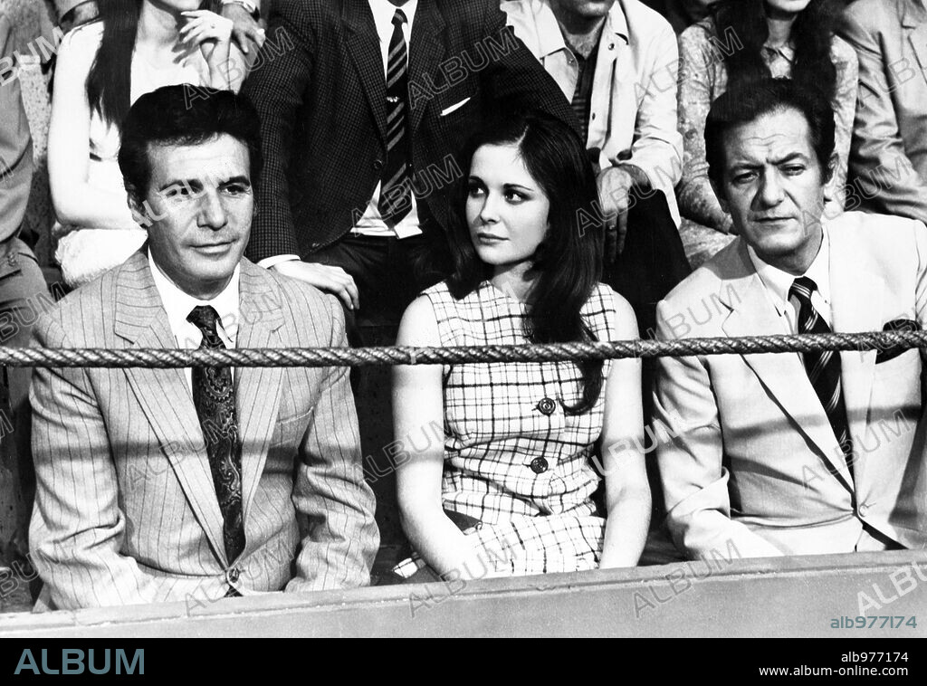 ALBERTO CLOSAS and FRANCISCO RABAL in SANGRE EN EL RUEDO, 1969, directed by RAFAEL GIL.