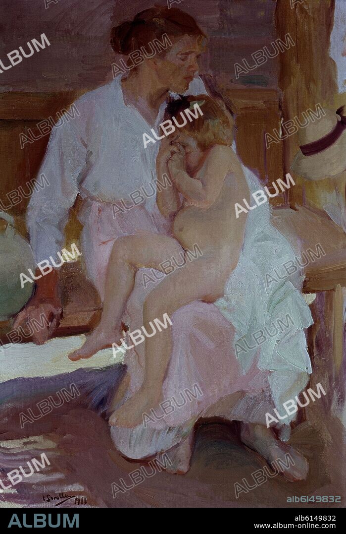 JOAQUIN SOROLLA. MADRE E HIJA - 1916.