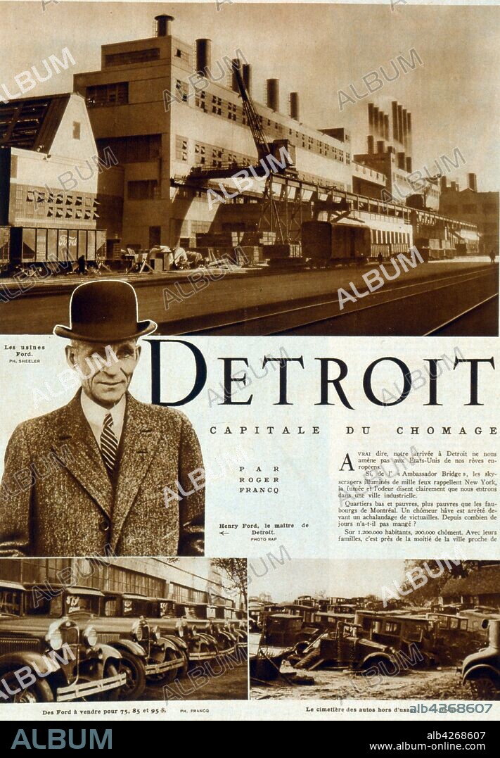 Magazine feature on Henry Ford and the Detroit car Industry, 1920.