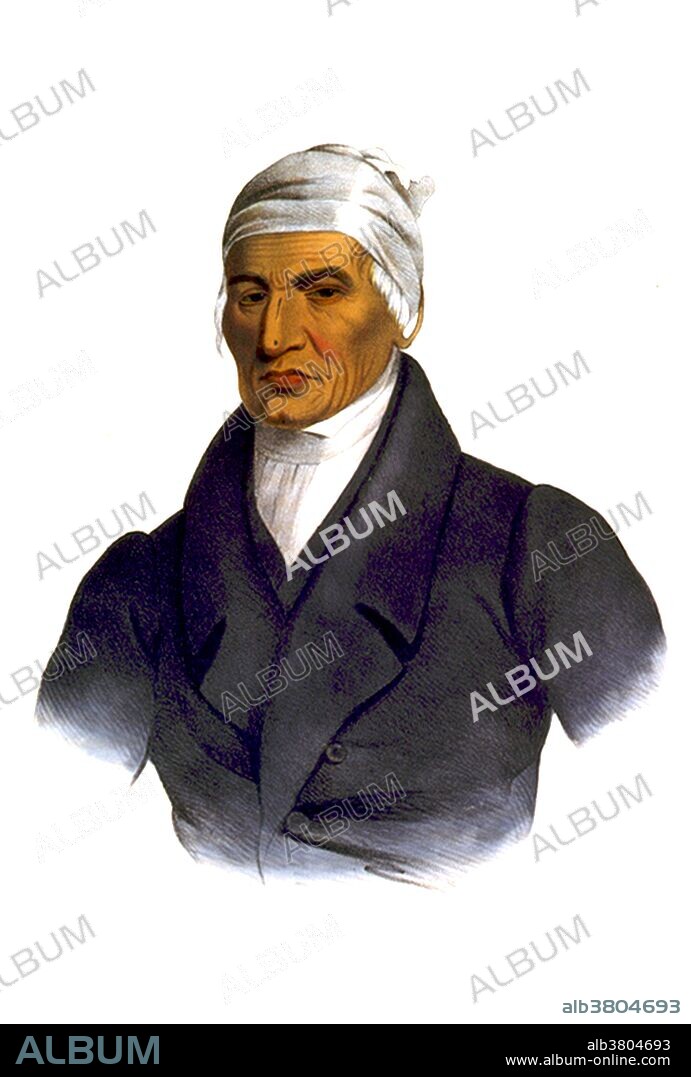 Ca-Ta-He-Cas-Sa-Black Hoof lithograph, 1838. Catecahassa or Black Hoof (1740 - 1831) was the head civil chief of the Shawnee Indians who became known as a fierce warrior during the early wars between the Shawnee and Anglo-American colonists. During the American Revolutionary War, he may have taken part in the siege of Boonesborough in 1778, which was led by Chief Blackfish, as well as the subsequent defense of the Shawnee village of Chillicothe in 1779. In the Northwest Indian War, Black Hoof was defeated by "Mad" Anthony Wayne and, following the collapse of the Indian confederation, surrendered in 1795. Black Hoof decided that American Indians needed to adapt culturally to the ways of the whites in order to prevent decimation through warfare. During his later years, Black Hoof became an ally of the US and was responsible for keeping the majority of the Shawnee nation from joining "Tecumseh's War", which became part of the War of 1812. He resisted the policy of Indian removal that the United States implemented soon after the War of 1812. He never signed a removal treaty, and continued to lead his tribe until his death in 1831. After his death, the Shawnee were eventually compelled to emigrate to the West.