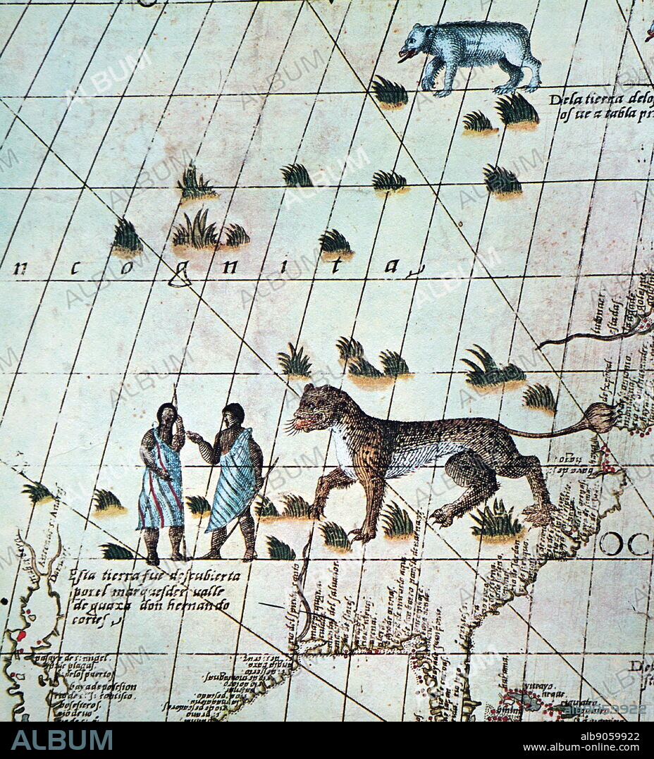 Map created by John Cabot, a Venetian navigator and explorer, who discovered the coast of North America. Dated 15th Century.