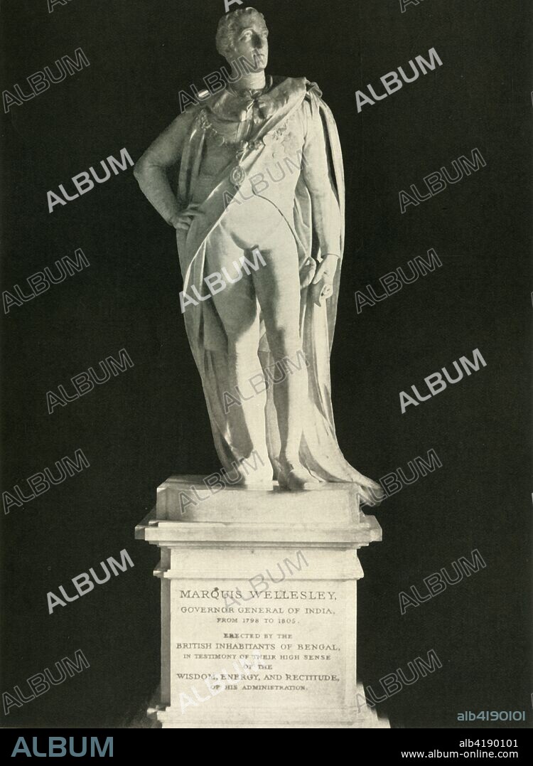 'Statue of Lord Wellesley', 1925. From British Government in India, Volume Two, by Lord Curzon of Kedleston. [Cassell and Company Ltd, London, New York, Toronto and Melbourne, 1925].