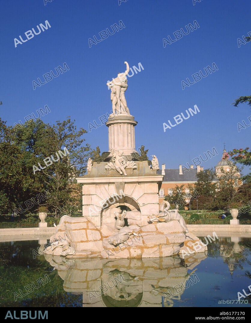 ISIDRO GONZÁLEZ VELÁZQUEZ. FUENTE DE HERCULES Y ANTEO TAMBIEN LLAMADA PLUS ULTRA- 1808- NEOCLÁSICO- ESCULTURA DE JUAN ADAN/ALVAREZ CUBERO.
