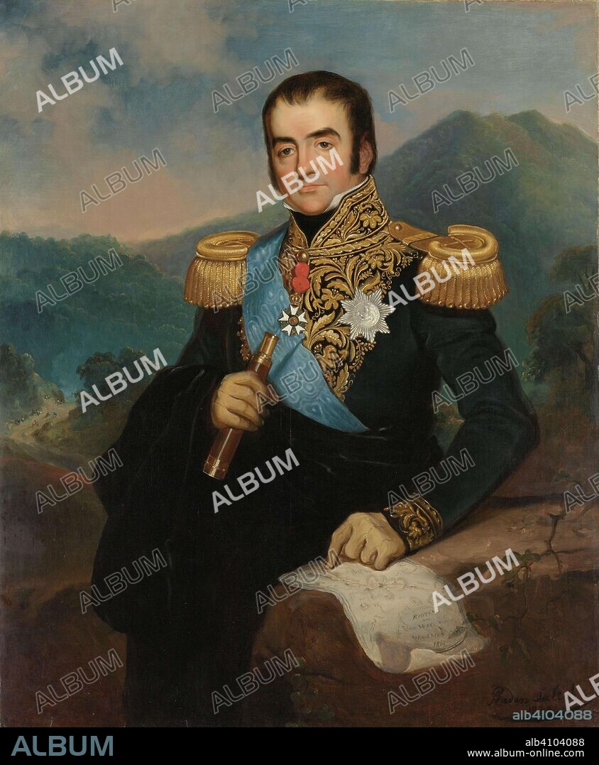 RADEN SALEH. Posthumous Portrait of Herman Willem Daendels, Governor-General of the Dutch East Indies. Dating: 1838. Place: Netherlands. Measurements: h 119 cm × w 98 cm; d 6 cm.