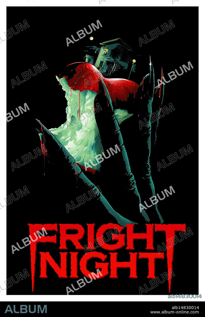 Poster of FRIGHT NIGHT, 1985, directed by TOM HOLLAND. Copyright COLUMBIA PICTURES.