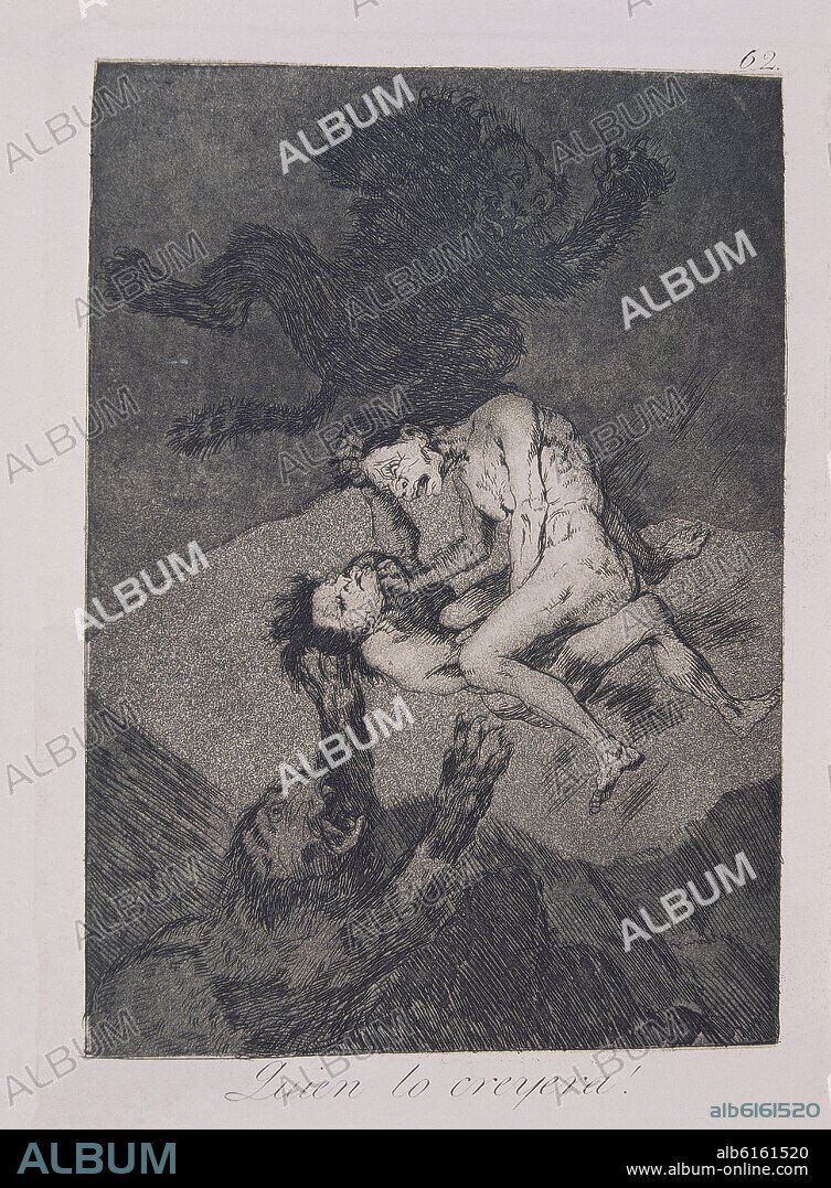 FRANCISCO DE GOYA (1746-1828). The Caprices, plate 62. 'Who would have thought it! (¡Quién lo creyera!)', 1799, Etching, burnished aquatint and burin on laid paper, 20,9 x 15,3 cm.