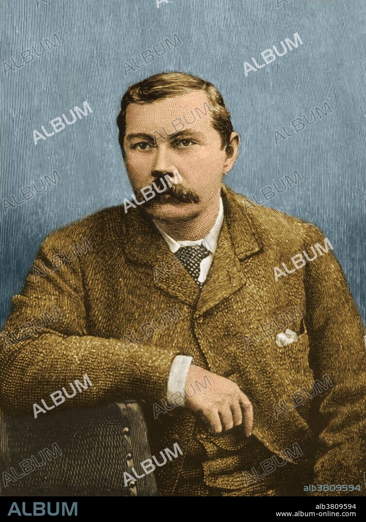 Arthur Ignatius Conan Doyle (1859-1930) was a Scottish physician and writer, most noted for his stories about the detective Sherlock Holmes, considered a milestone in the field of crime fiction, and for the adventures of Professor Challenger. He was a prolific writer whose other works include science fiction stories, plays, romances, poetry, non-fiction and historical novels. As a war journalist, he reported on the 1899-1902 Boer War in South Africa. After the death of his son in the First World War, he became involved in spiritualism. He died of a heart attack at the age of 71. His last words were directed toward his wife: "You are wonderful.".