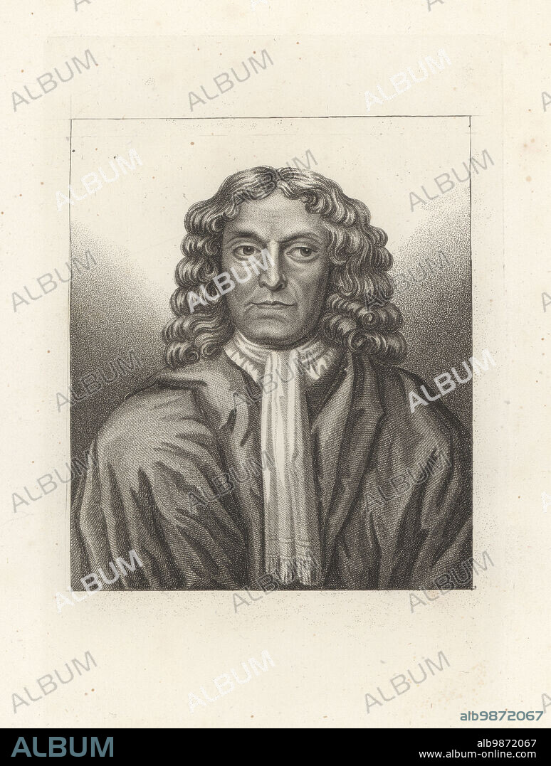 John Kyrle, English lawyer and philanthropist, 1637-1724. Alexander Pope gave him the name the Man of Ross in his Moral Essays, 1732. From a drawing by Gardiner. Copperplate engraving from Samuel Woodburns Gallery of Rare Portraits Consisting of Original Plates, George Jones, 102 St Martins Lane, London, 1816.