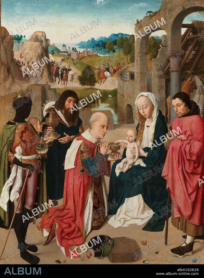 GEERTGEN TOT SINT JANS. The Adoration of the Magi. Dating: c. 1480 - c. 1485. Place: Haarlem. Measurements: support: h 91.6 cm × w 71.8 cm; painted surface: h 89.2 cm × w 69.2 cm.