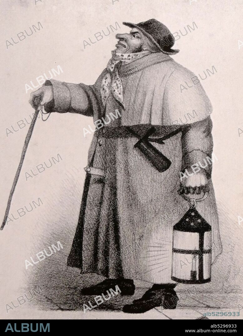 Early 19th century night watchman; London circa 1815.