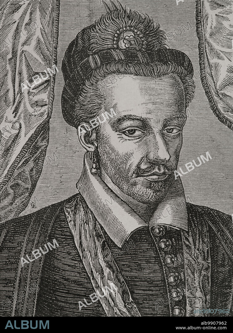 LéONARD GAULTIER (C. 1561-1641). FRENCH ENGRAVER.. Henry III (1551-1589). King of France (1574-1589). King of Poland (1573-1574) as Henry of Valois (Henryk Walezy). Portrait. Facsimile after an engraving by Léonard Gaultier. Sciences & Lettres au Moyen Age et à l'époque de la Renaissance. Paris, 1877.