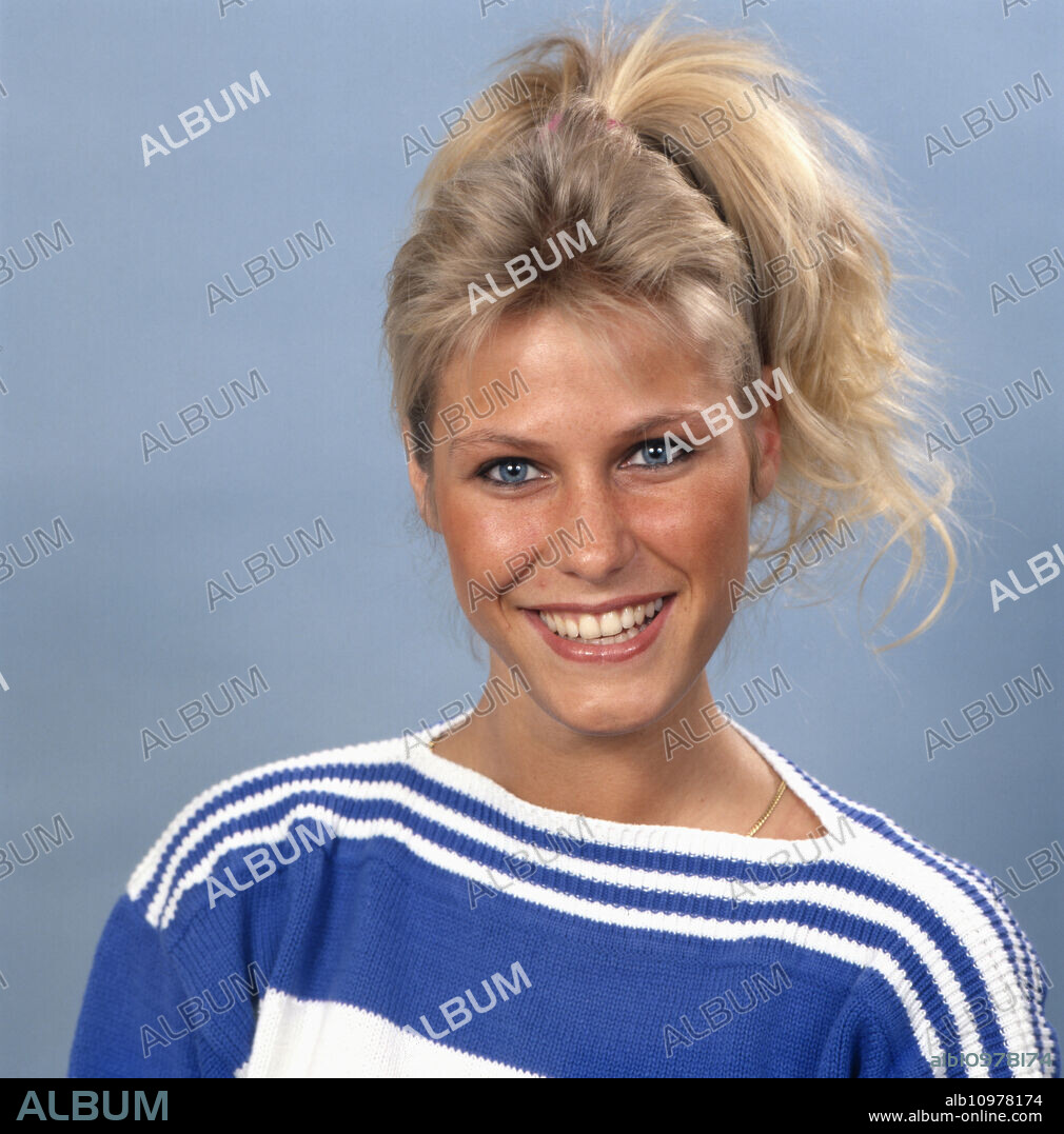 Portrait of the model and Miss Germany 1988/1989 Nicole Reinhardt after her coronation, Germany Cologne 1989.